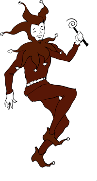 a cartoon image of a man in a costume